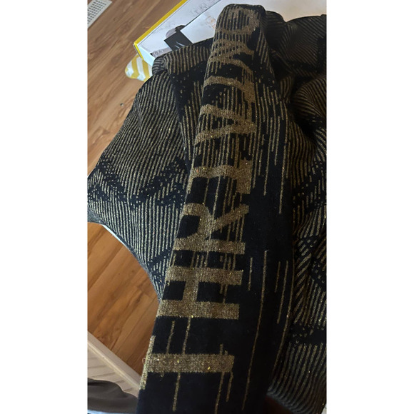 Baja East 100% Cashmere Cardigan Sweater Open Front XXL Thriving Black Brown - Picture 4 of 7